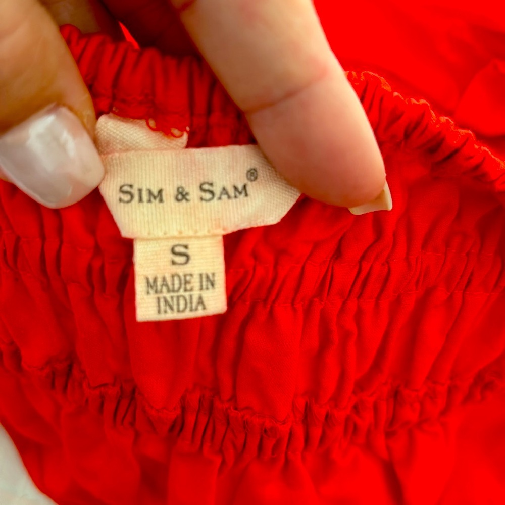 Sim & Sam Red Summer Top - Picture 6 of 6